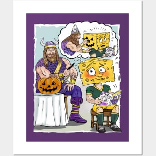 Minnesota Vikings Fans - Kings of the North vs Wedgeheads Posters and Art